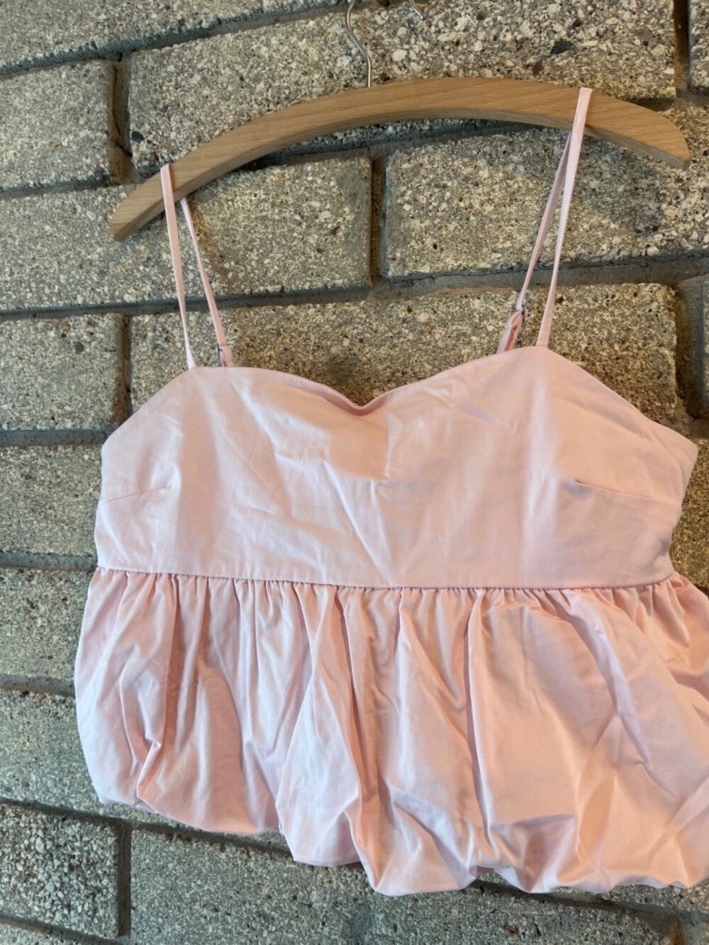 Pink Ruffled Babydoll Cami Top With Adjustable Straps - XL Abound - Picture 2 of 6